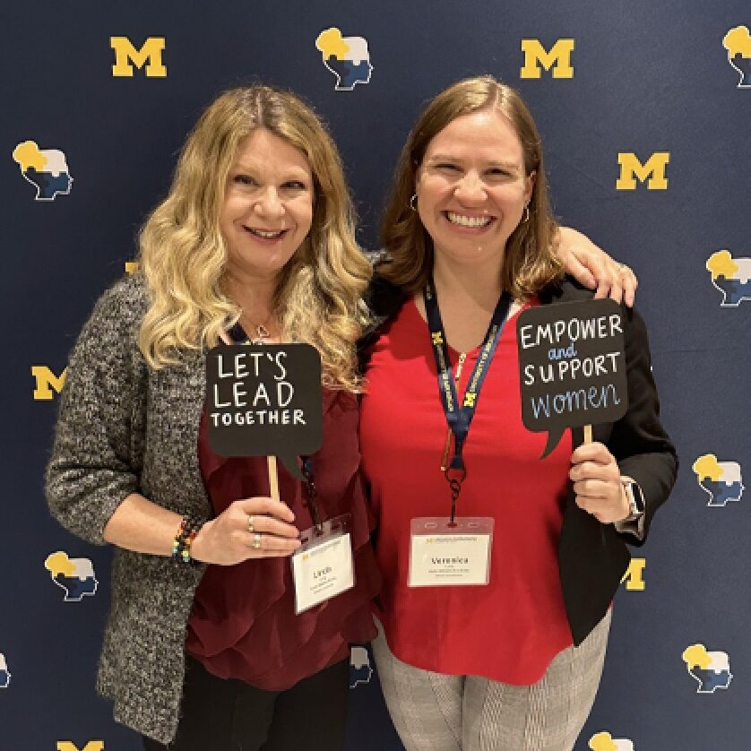 Linda and Veronica Long, Realtors, at a University of Michigan women's conference in Ann Arbor, MI
